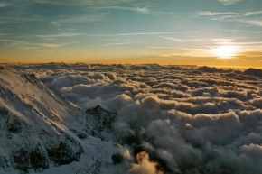 Úlovky z dovolené - Západ slunce v Alpách