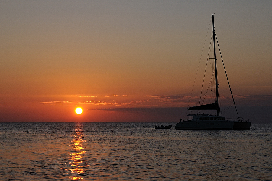 Západ slunce nad Karibikem