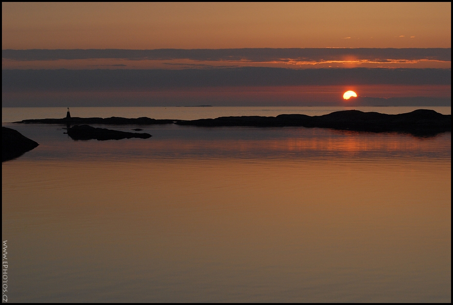 Západ slunce v Norsku....