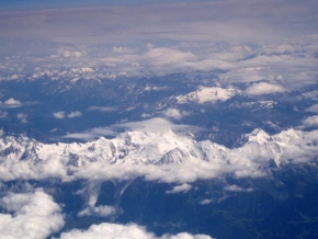 Krásy krajiny - Rakouské Alpy ze vzduchu