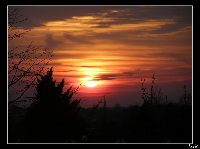 Západ slunce z mého okna