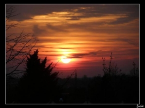 Krásy krajiny - Západ slunce z mého okna