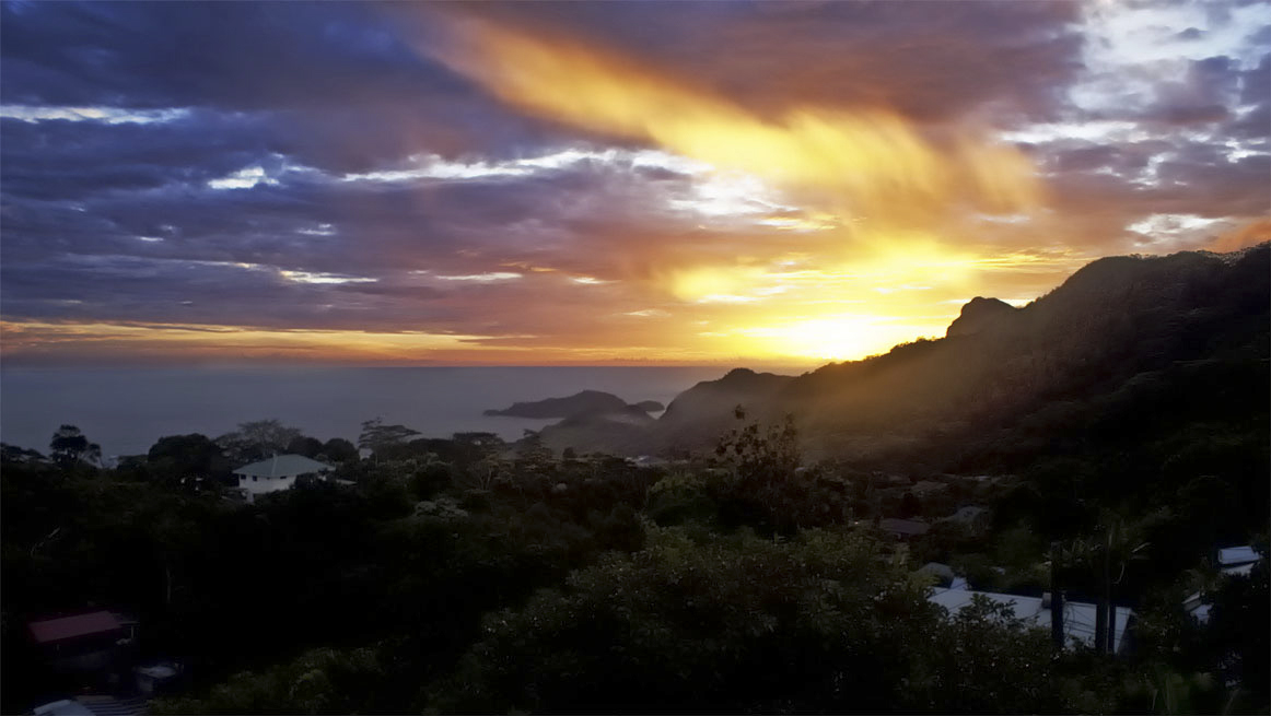 Zapad slnka v La Misere /seychelles/