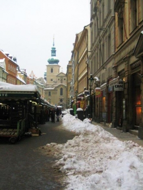 Na ulici - Havelský trh pod sněhem