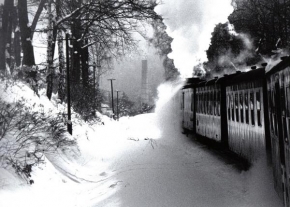 Černobílá poezie - Vlak jede na cestě.....
