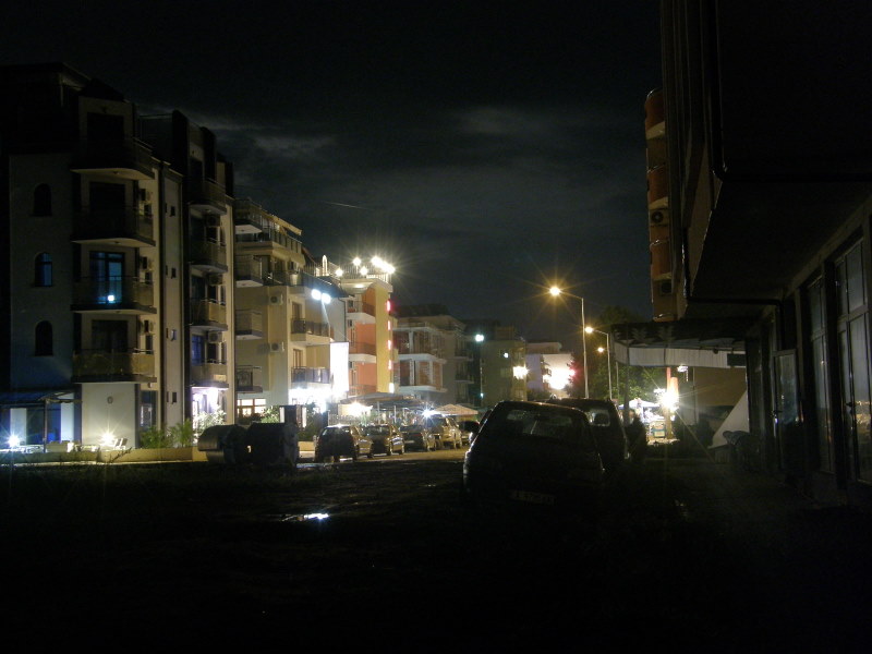 Noční bulharská ulice