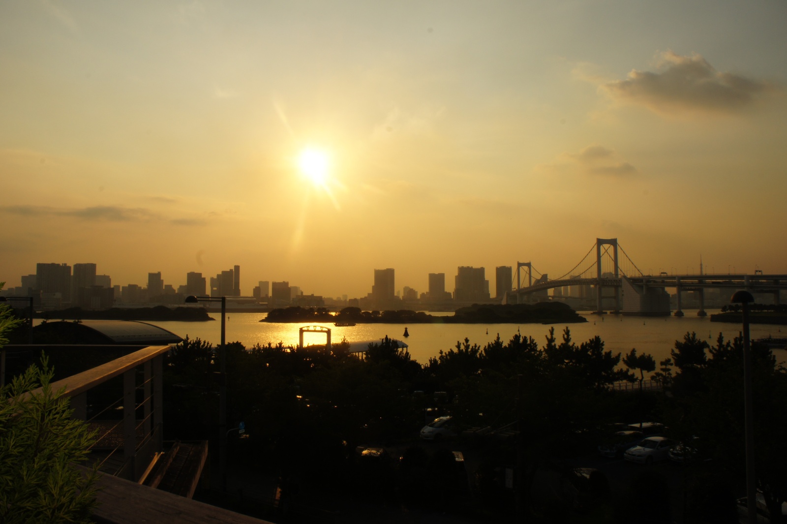 Západ slunce v Tokiu