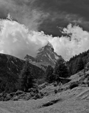 Černobílá fotografie - Matterhorn
