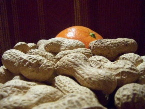 Jídlo a pití - Pomaranč v arašidoch