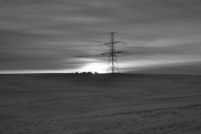 Černobílá fotografie - Elektrické vedení