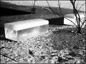 Černobílá fotografie - Ledové kvádry