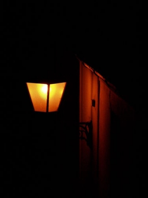 Zimní podvečer - Lampa