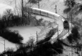 Zimní podvečer - Fotograf roku - junior - Vlak