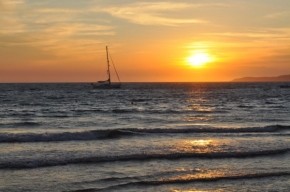 Petra Ciglerová - západ slunce s loďkou