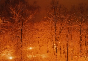 Zimní podvečer - Neonová záře