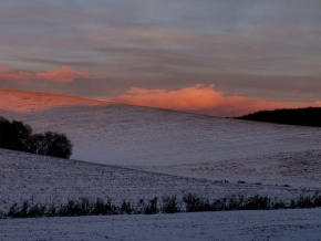 Zimní podvečer - Fotograf roku - Línie večernej krajiny