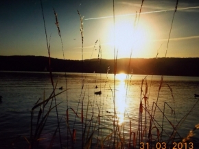 Za soumraku i za svítání - svítání u jezera