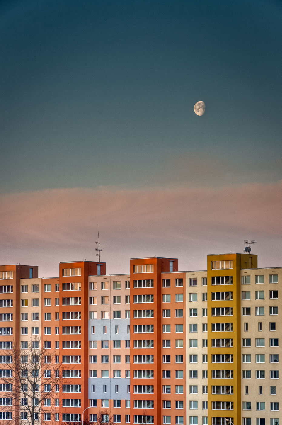 Moon Above City