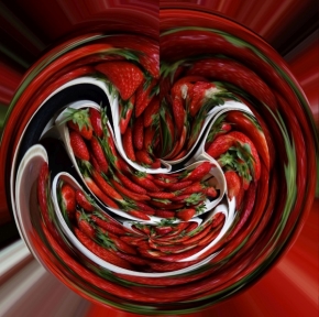 Červená - miska jahod