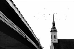 Půvaby architektury a jejích detailů - Fotograf roku - Top 20 - I.kolo - čierne na bielom: most ku spáse