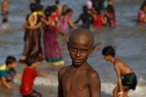 Portrét  - Na indické pláži