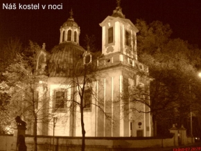 Moje město, můj kraj - Kostel na našem náměstí v noci
