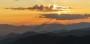 Zapad slunce nad Great Smoky Mountains