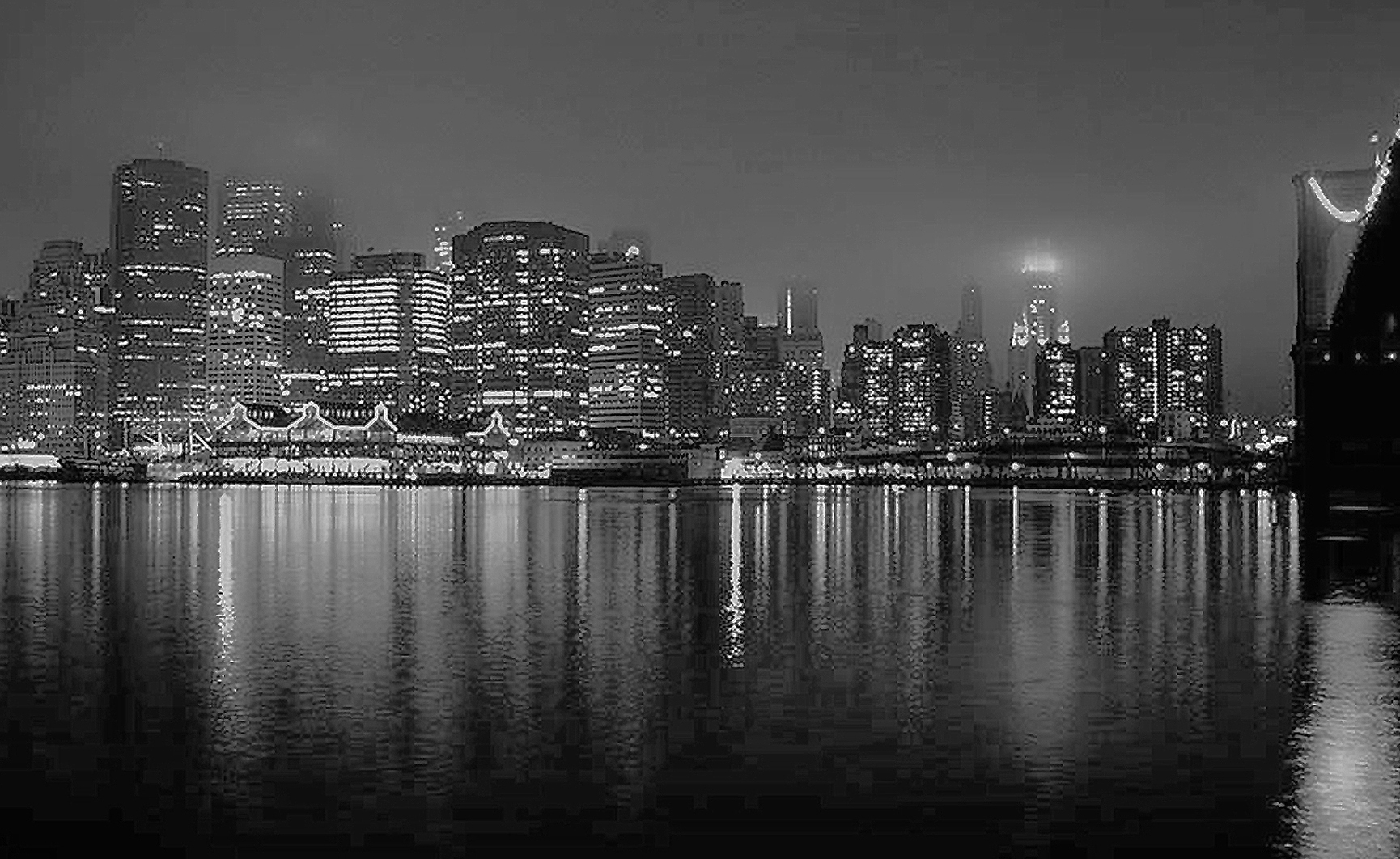 New York noční panorama