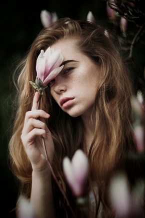 Tvář - srdce z magnolie