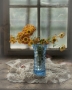 Petra Slipková -květy na starém okně