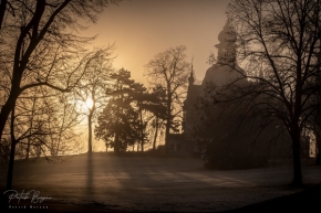 Zimní krajina - Zimní ráno u Hanavský pavilon