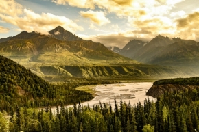 Na horách, ve skalách a v kopcích za úsvitu - Rano na Aljasce
