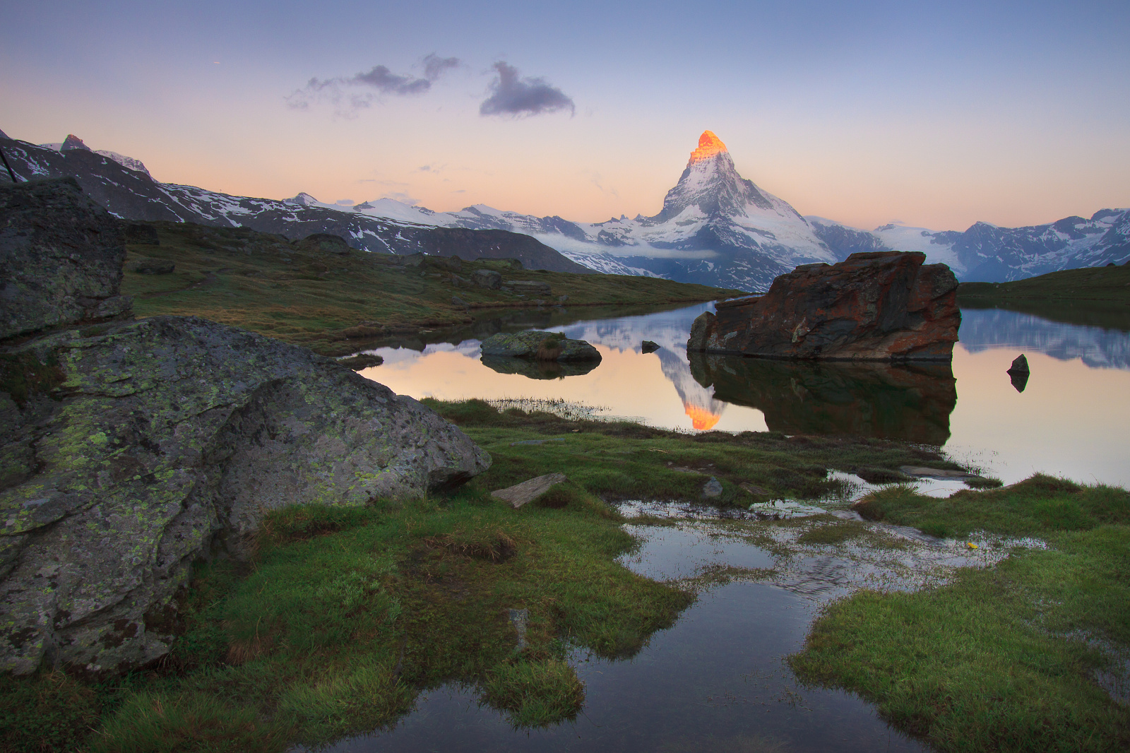 Matterhorn - první dotek ranního slunce