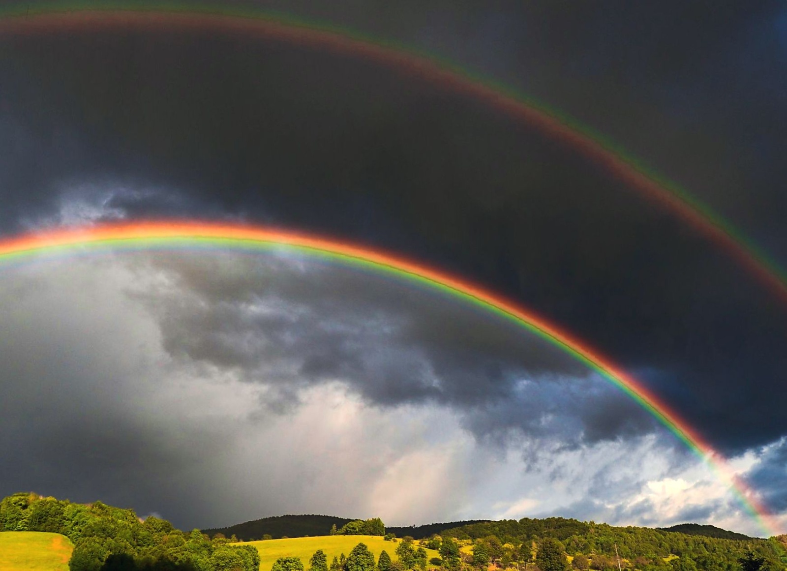 Double rainbows - po daždi