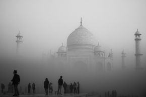 Street - Ráno u Taj-Mahal