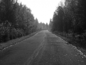 Černobíle… - Cesta z města