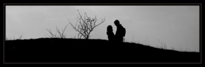 Černobíle… - Zamilovaný pár