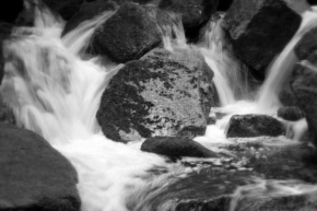 Černobíle… - Jizerskohorský vodopád