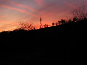 Po setmění - Západ slunce nad Prokopským údolím