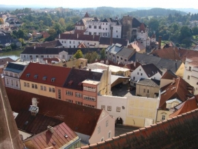 Architektura a památky - Pohled z věže na město Jindřichův Hradec