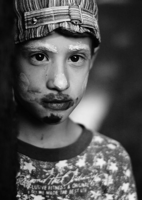 Portréty dětí - Smutný klaun