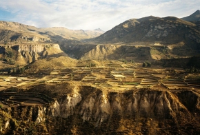 Má nejkrásnější krajina - Peru - incké terasy v Colca kaňonu