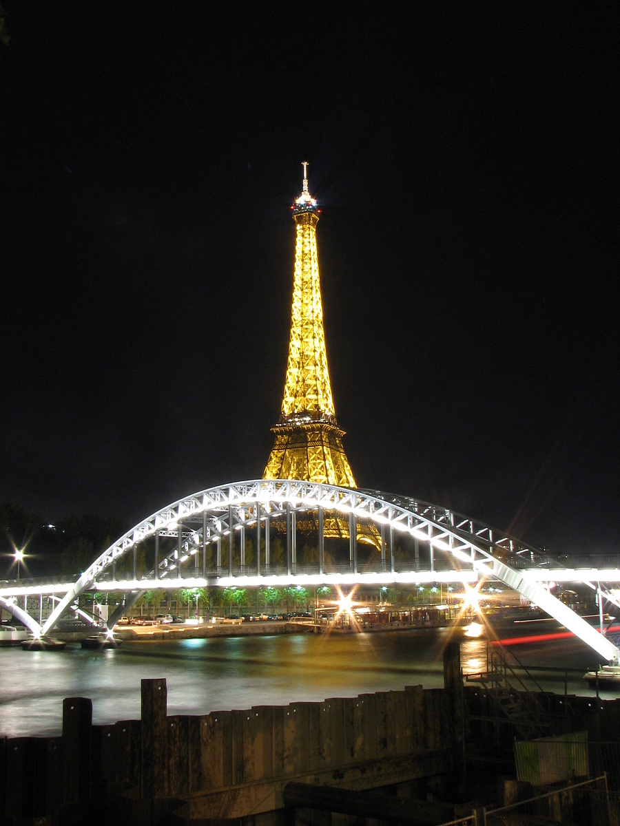 Eiffel tower and bridge